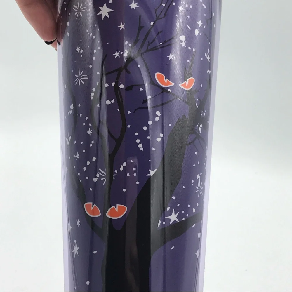Starbucks 2022 Holiday Purple‎ Preying Eyes Glow in Dark 24oz Tumbler Halloween